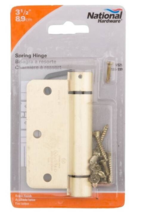 Spring Hinge 3-1/2&quot; V521 Steel Brass 30 lb National Hardware N185-199 - $18.43 MXN