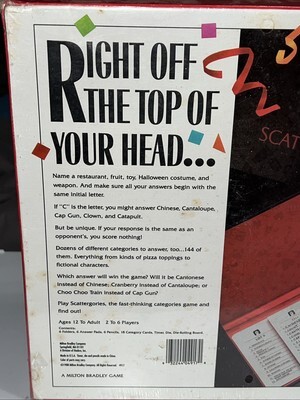 Vintage 1988 Milton Bradley Game of SCATTeRGORIeS Word Game - NEW Factory Sealed Item image 3
