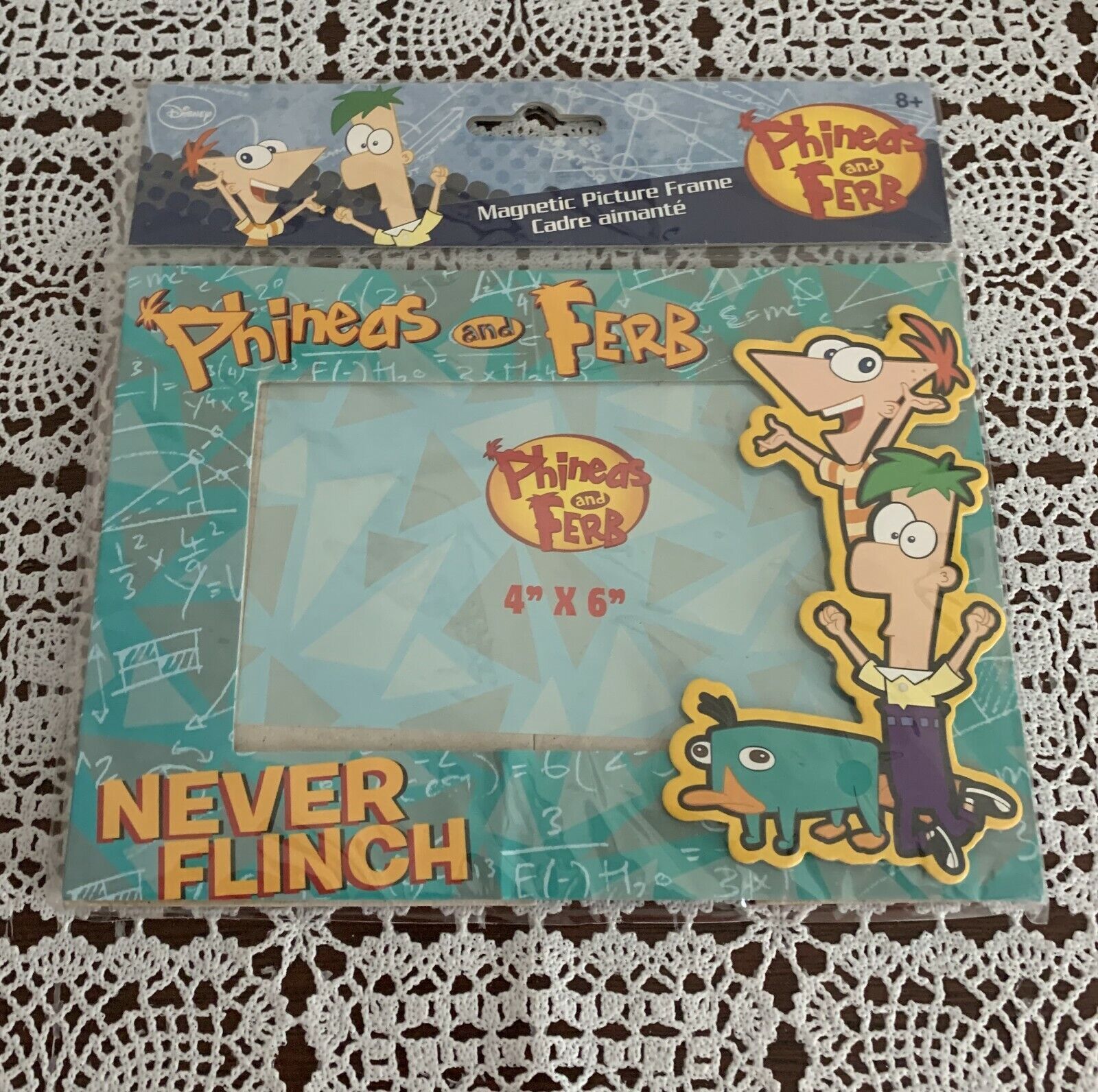 Primary image for Disney Phineas Ferb Never Flinch Magnetic Photo Frame 4 x 6 In Photo Brand New