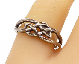 WHEELER 925 Sterling Silver - Vintage Open Celtic Knot Band Ring Sz 9 - RG3903 - £33.31 GBP