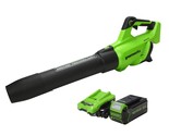 Greenworks 40V (550 CFM / 130 MPH) Brushless Axial Leaf Blower 4Ah USB B... - $362.99