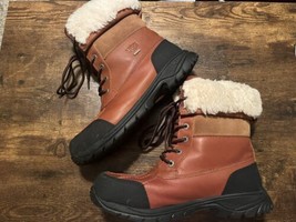 new - UGG BUTTE WORCHESTER LEATHER WATERPROOF SNOW MEN&#39;S BOOTS SIZE US 9 - $167.31