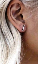 T Bar Piercing Earring 16g (1.2mm) 316L Steel Labret Monroe Lobe Helix Harajuku - £5.14 GBP