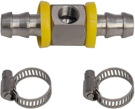 GlowShift 1/2” Fuel Line Fuel Pressure Barbed Push Lock T-Fitting Adapte... - £17.68 GBP