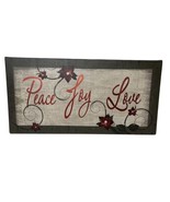 Jennifer Pugh 18x9 Framed Fine Art Pictured Christmas Peace Love Joy Sag... - $25.24 CAD