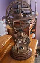 18&quot; Solid Brass Armillary Sphere Vintage Nautical Astrolabe Globe Nautical Decor - £138.23 GBP