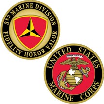 CH1227 Black/Gold U.S. Marine Corps 3rd Marine Division Challenge Coin (... - £9.94 GBP