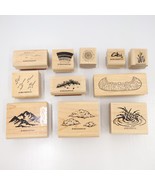Stampin Up Camping Outdoors Nature Mounted Rubber Stamp Set 11 Pieces Ve... - £15.72 GBP