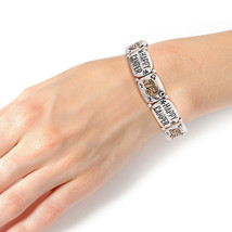 Mixed Metal Happy Camper Engraved Bracelet - $35.49