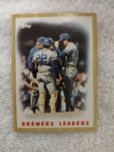 1987 Topps Baseball #56 Milwaukee Brewers 1986 Team Leaders Batting Pitching - $1.50