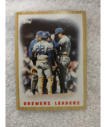 1987 Topps Baseball #56 Milwaukee Brewers 1986 Team Leaders Batting Pitc... - £1.19 GBP