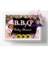 Baby Q BBQ Summer Picnic Baby Shower  Edible Image Cake Topper Frosting Sheet-1 - $16.14 - $25.94