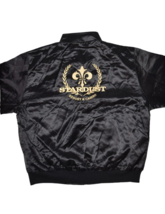 Vintage Stardust Casino Jacket Mens L Black Satin Bomber Las Vegas Made ... - $53.07