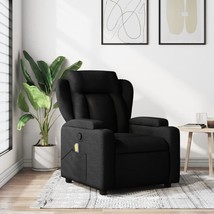 Massage Recliner Chair Black Fabric - $6,443.94 MXN