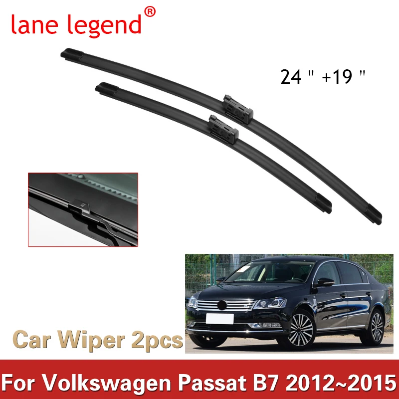 Car Wiper LHD Front Wiper Blades For Volkswagen VW Passat B7 2012 2013 2014 2015 - £19.55 GBP