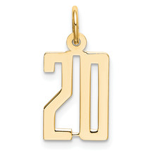 14k Small Elongated Number 20 Charm LES20 - $244.36