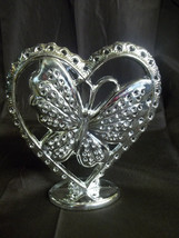 BUTTERFLY Silverplated Earing Holder 4 1/2&quot; tall - £3.18 GBP