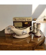 Royal Seasons 5 Piece Stoneware Accessory Set Snowman Christmas Holiday ... - $27.12 CAD