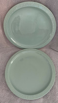 2 Southern Living BALLARD DESIGNS Dinner Plates Pale Green Unused 11.25” Heavy - £24.09 GBP