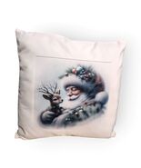 Santa and Deer Christmas Pillow - $20.00