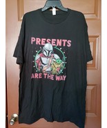 Star Wars Mandalorian/Baby Yoda&quot;Presents Are The Way&quot; Christmas T SIZE XL  - £11.67 GBP