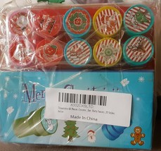 Christmas Party Favors 40ps Christmas Plastic Stamps new in package scho... - $4.95