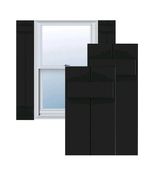 Black 10 3/4" x 74" True Fit PVC Two Board Joined Board Window Shutter - $215.59