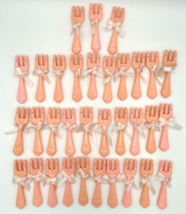 Vtg Baby Baby Shower Fork Decorations Lot of 33 Pink BC6 - £26.09 GBP