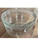 Vintage Heavy Clear Glass Rim Ribbed 9” Mixing Bowl Circumference Rib St... - $18.50