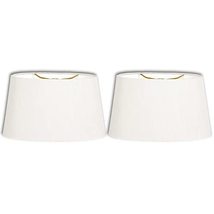 Royal Designs Shallow Oval Hardback Lampshade (White - 2, 8&quot; x 10&quot; x 5.5&quot;) - £57.51 GBP