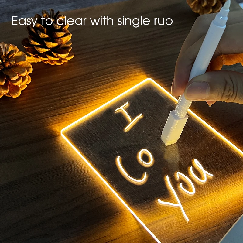 Sporting Note Board A Led Night Light USB Message Board Holiday Light  With Pen  - £27.97 GBP