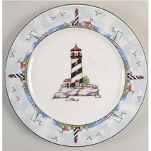 Vintage Nautical Coastal Lighthouse Salad Plates Discontinued Replacements 4PC - £31.16 GBP