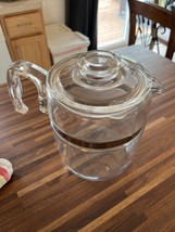 Vintage Pyrex 9 Cup Glass Perculator Coffee Pot Model 7759B Pot &amp; Lid Only - £33.27 GBP
