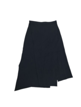 Helmut Lang Womens Midi Skirt Stagerred Seam Solid Black Size Xs H07HW301 - £146.77 GBP
