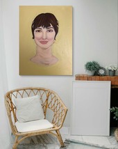 original woman portrait oil painting - $306.90