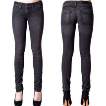 Kill City By Lip Service Silver Fox Junkie Women Stretch Skinny Jeans Dark Grey - £102.23 GBP