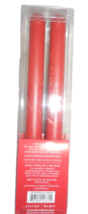 NEW Set Candle Impressions RED FLAMELESS TAPER CANDLES W/ TIMER Patrioti... - $21.77