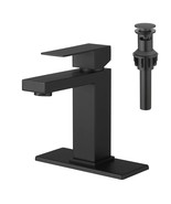 Black Waterfall Bathroom Sink Faucet with Pop-Up Drain - $114.47 CAD