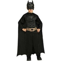 Boys Batman DC Comics Dark Knight 3 Pc Jumpsuit Mask Halloween Costume-sz 4/6 - £20.63 GBP