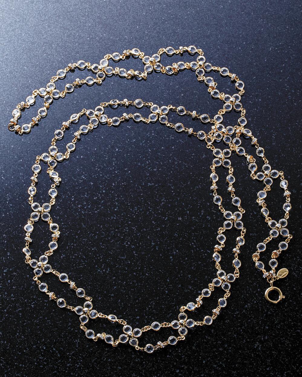 Smithsonian Audrey Hepburn Web Chain Necklace 37" - $74.99