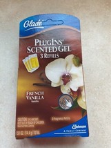 NEW Glade PlugIns French Vanilla Gel 3 Air Freshener Refills Sealed - $10.39