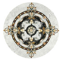 60&quot; White Marble Top Center Table Online Best Italian Inlaid Fine Decor H4992C - £5,358.42 GBP