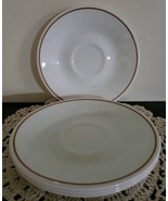 Vintage ~ Set of Four (4) ~ Gold Stripe Rimmed Saucers ~ Corelle By Corning - $49.11 CAD