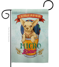 Chihuahua Micro Brew Garden Flag Dog 13 X18.5 Double-Sided House Banner - £16.04 GBP