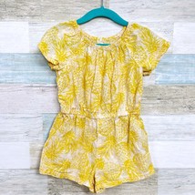 Old Navy Short Sleeve Pineapple Romper Yellow Cotton Casual Toddler Girl 2T - £7.97 GBP