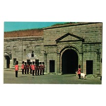 Vintage Postcard Changing The Guard Batisse Royal Goat Citadel Entrance Canada - £6.08 GBP