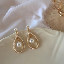 2021 New Fashion Sweet Pearl Fine Fresh  Drop Earrings Contracted Korean Trend G - £6.81 GBP