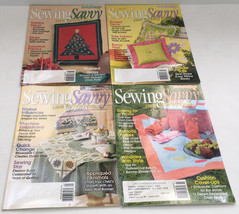 Sewing savvy 4 back issue magazine lot 2003 - 2004 Christmas stockings, skirt - £15.55 GBP
