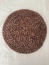Handmade Brown Round Rattan Coaster Table Mat-e339 - $4.36