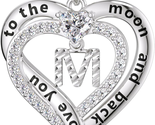 Gifts for Wife from Husband, Initial Heart Necklace, I Love You to the M... - $64.84